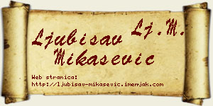 Ljubisav Mikašević vizit kartica